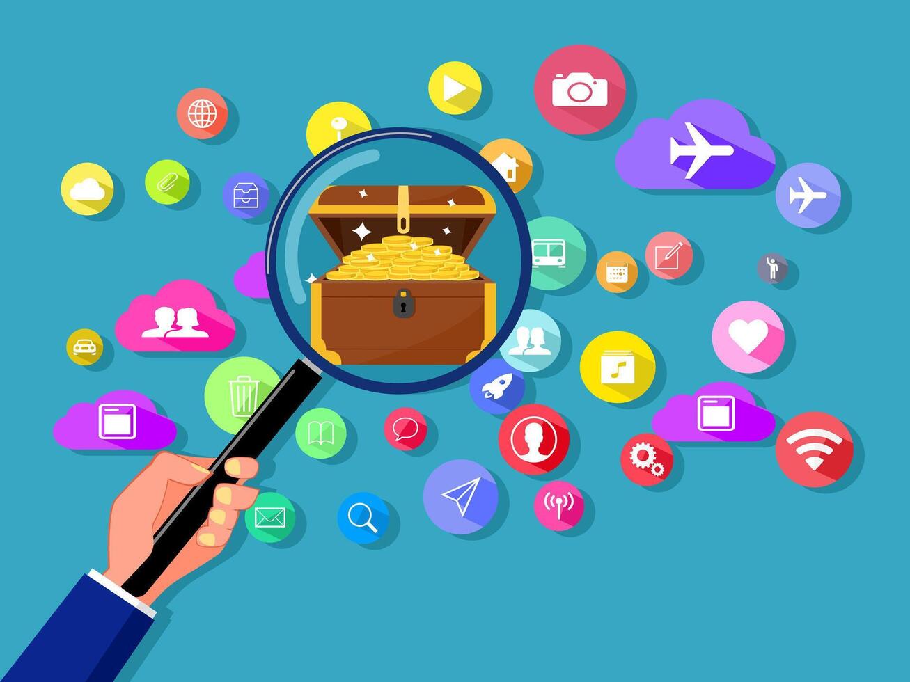 Finding treasures on online communication vector