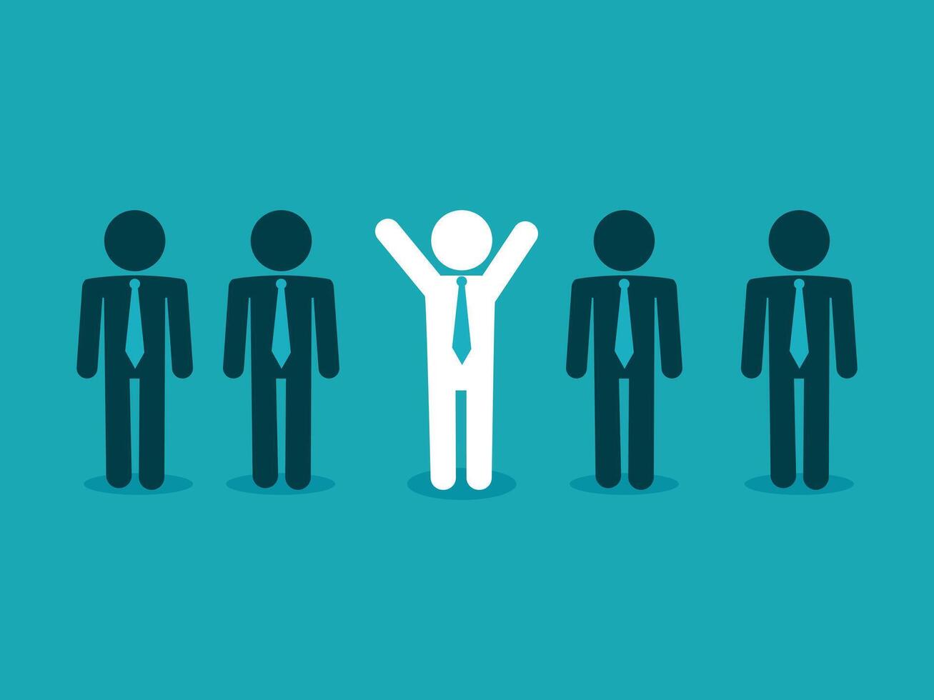 Stand out from the crowd and different creative ideas vector