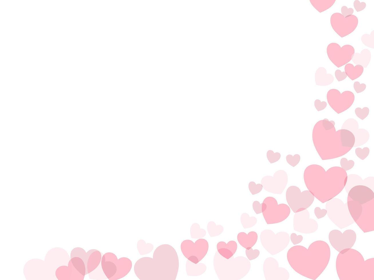 beautiful valentine day abstract background with hearts backdrop vector
