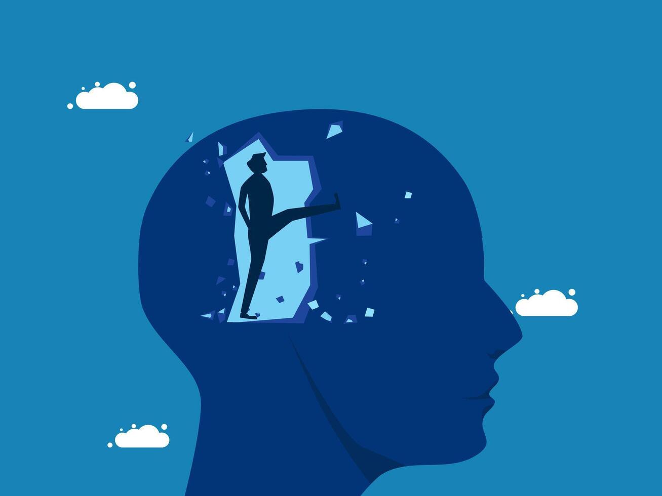 Think outside the box vector
