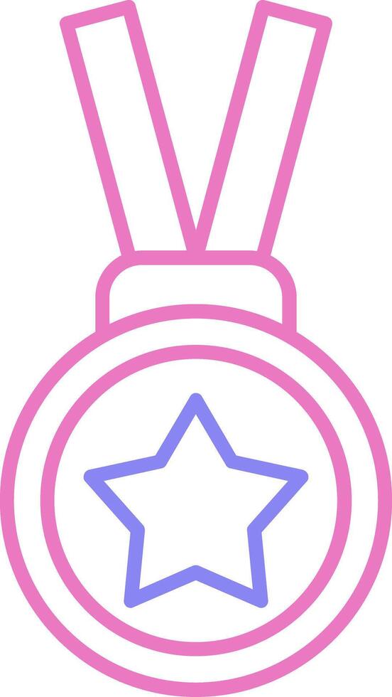 Gold Medal Linear Two Colour Icon vector
