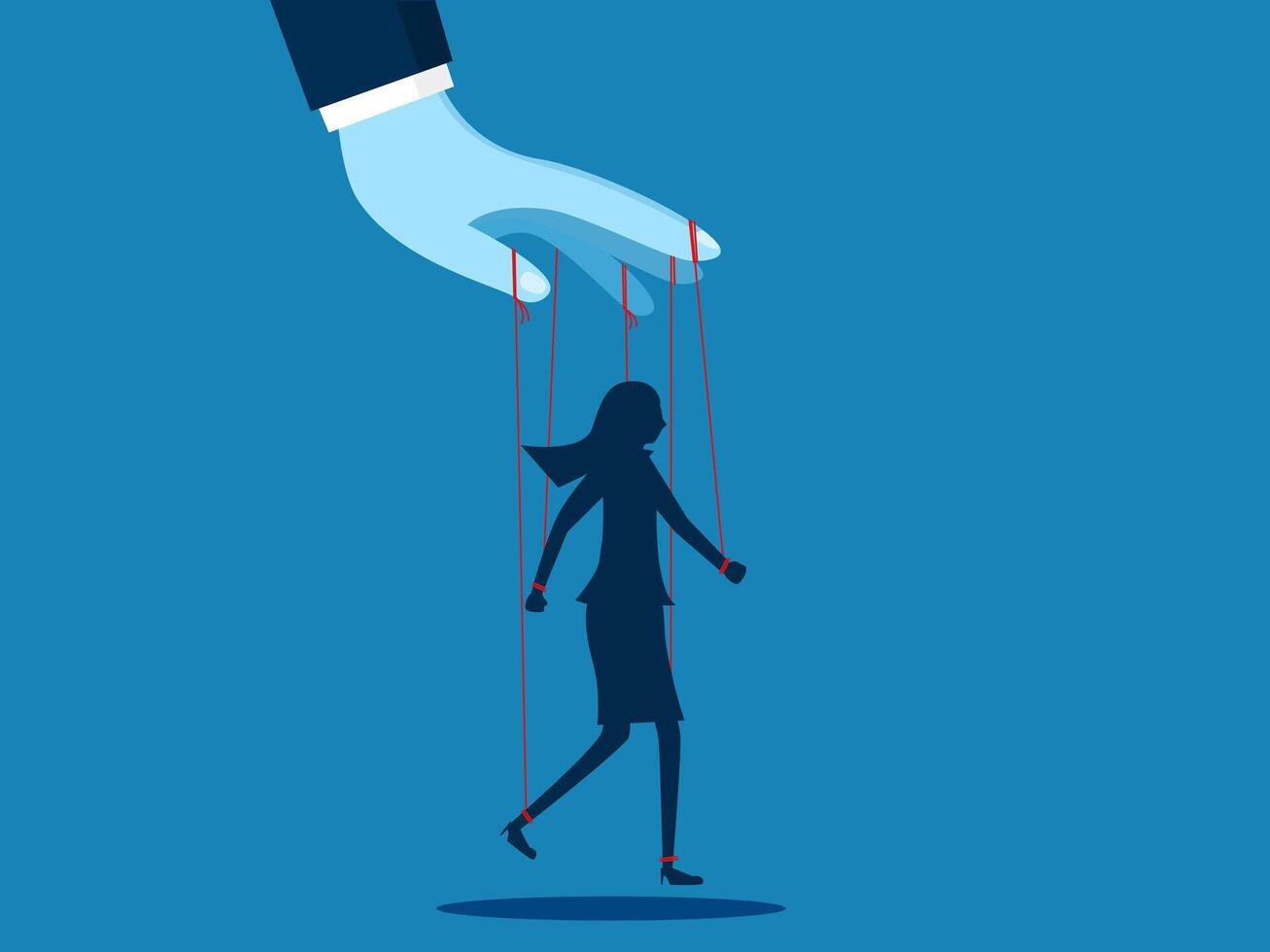 Dictatorship or slave concept vector