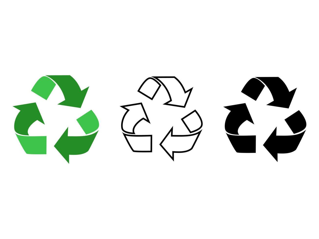 Recycle label separately on white background vector