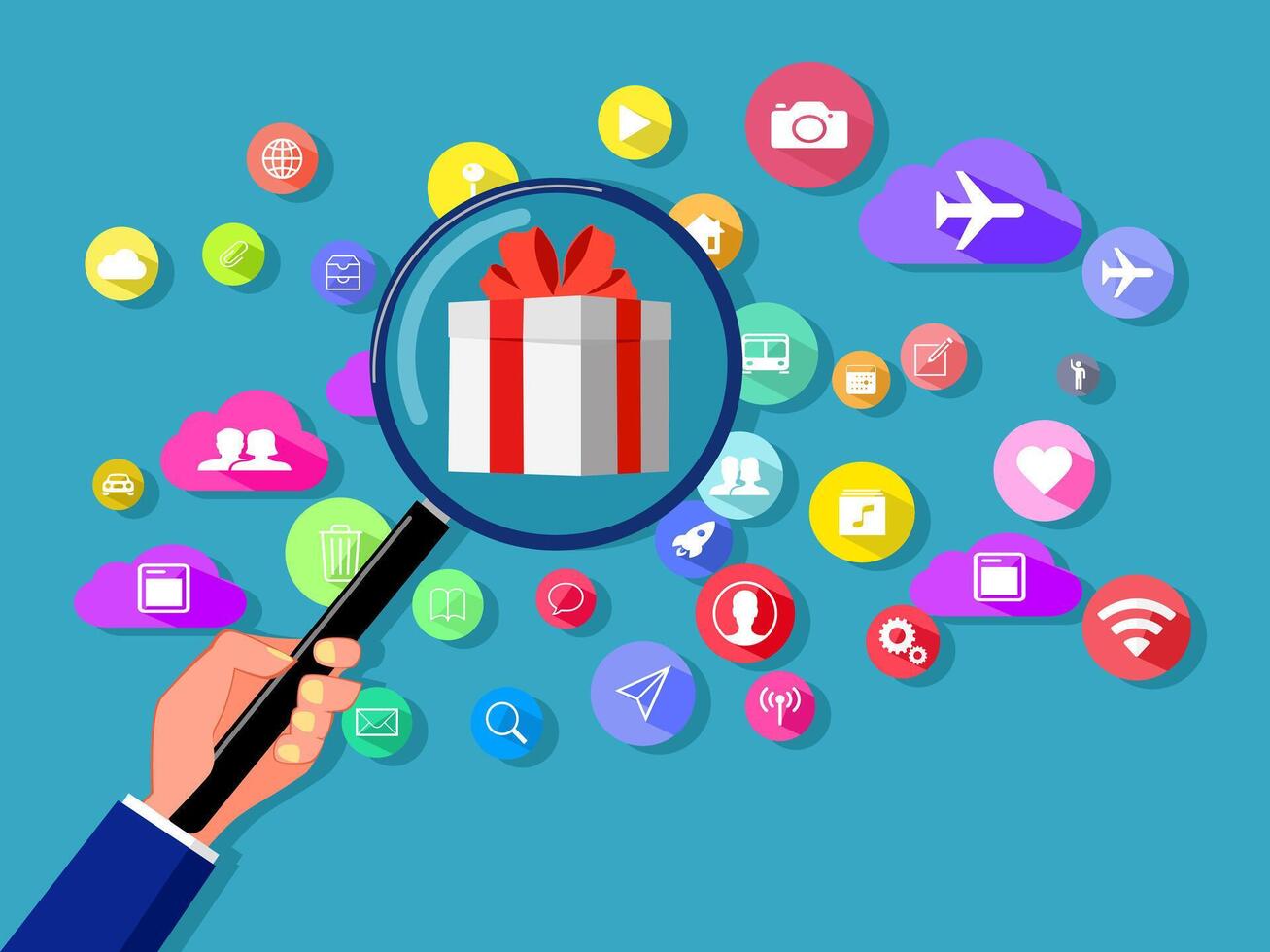 Find gifts on online communication networks vector