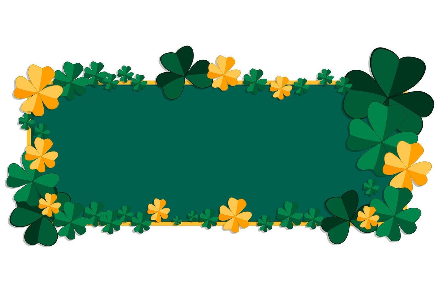 Illustration on theme beautiful shape banner in style paper cut for celebrate holiday patricks day vector