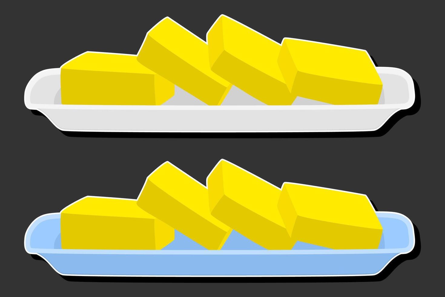 ilustración en tema grande de colores conjunto diferente tipos cremoso mantequilla vector