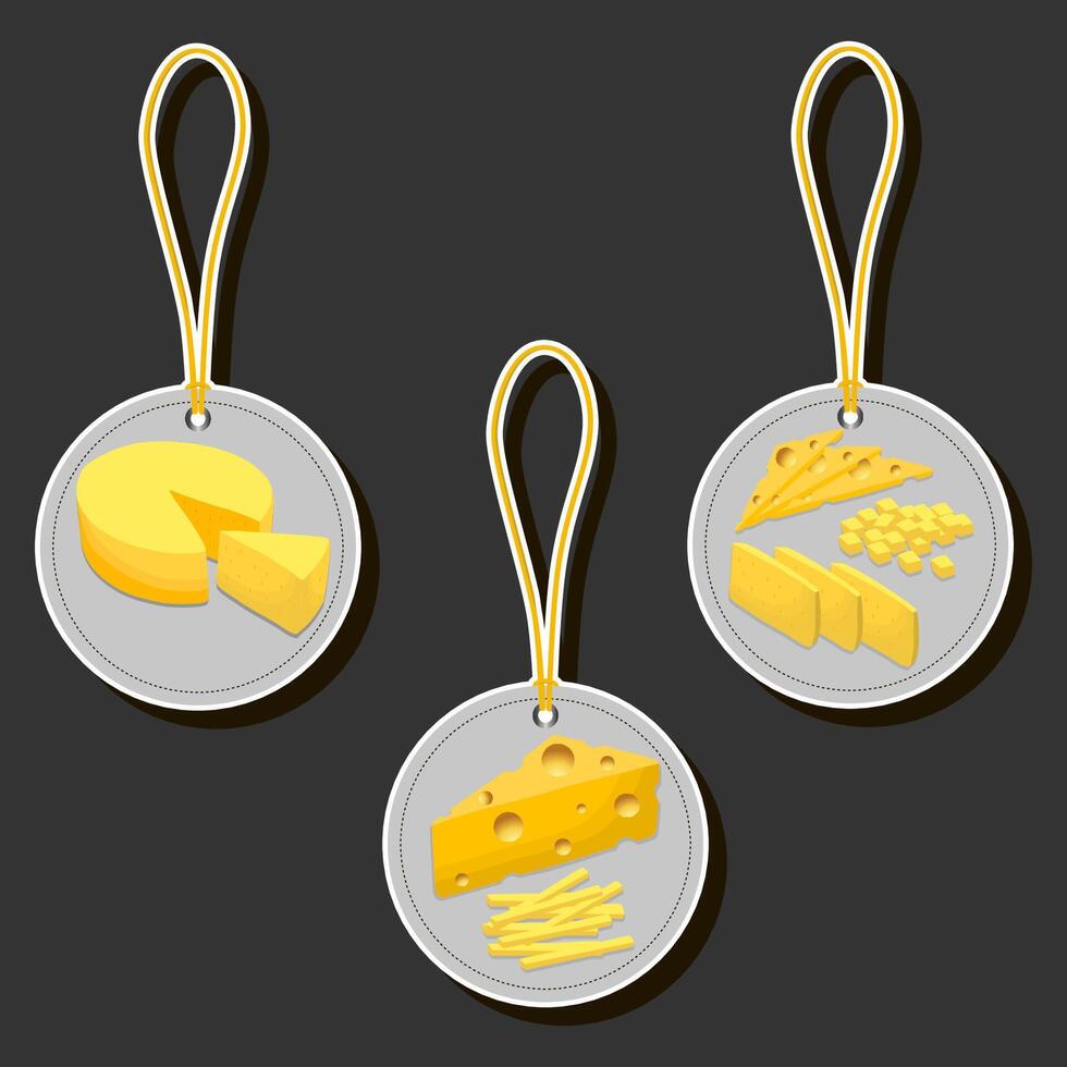 beautiful tasty edible homemade cheese dairy product consisting of various ingredients vector