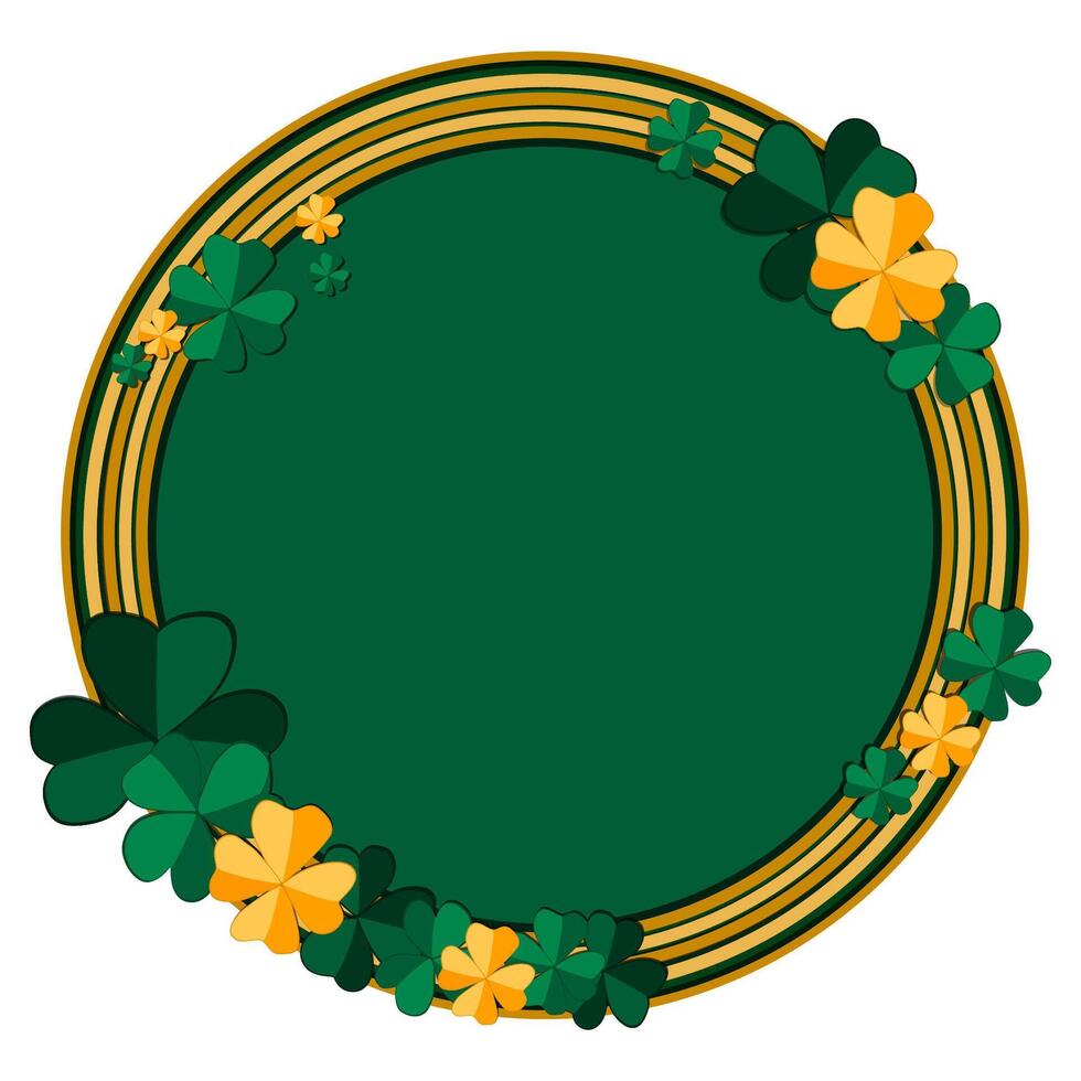 Illustration on theme beautiful shape banner in style paper cut for celebrate holiday patricks day vector