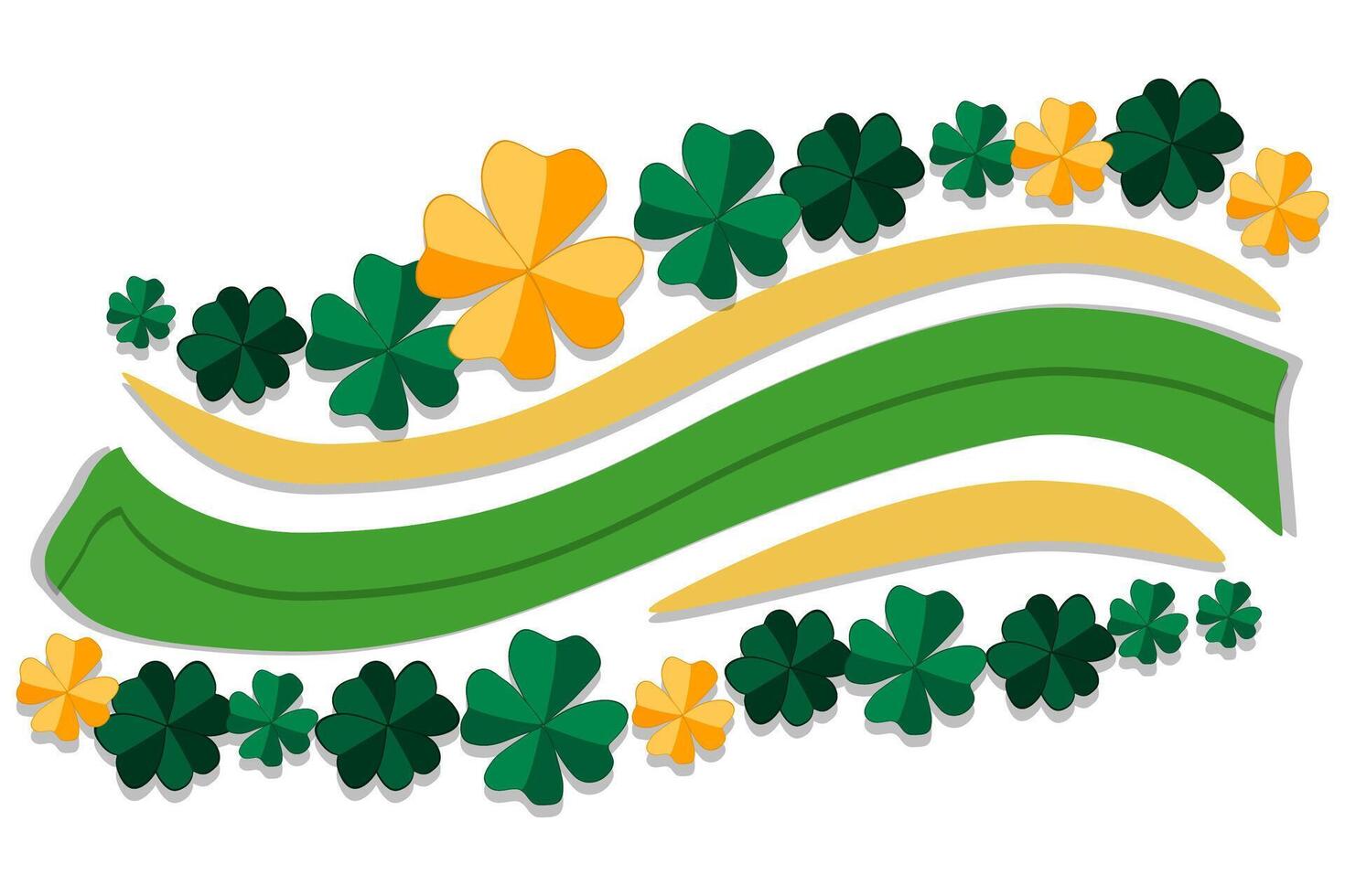 Illustration on theme beautiful shape banner in style paper cut for celebrate holiday patricks day vector