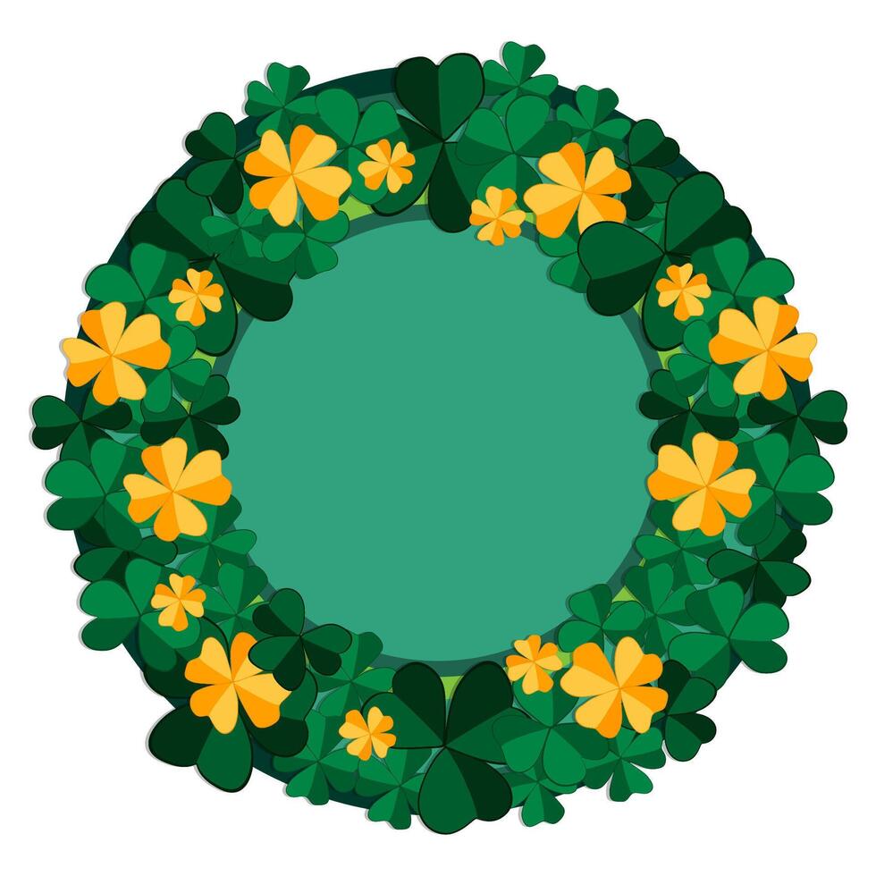 Illustration on theme beautiful shape banner in style paper cut for celebrate holiday patricks day vector