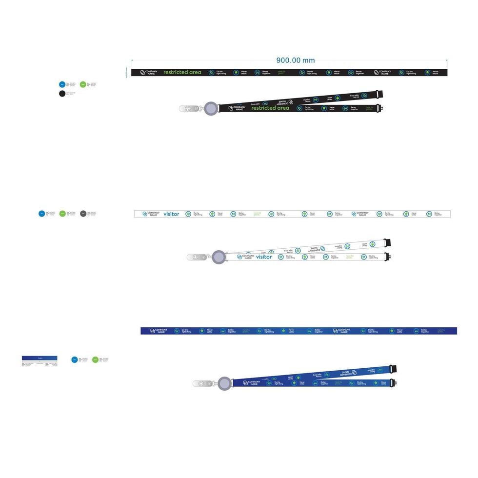 ID card lanyard Design vector