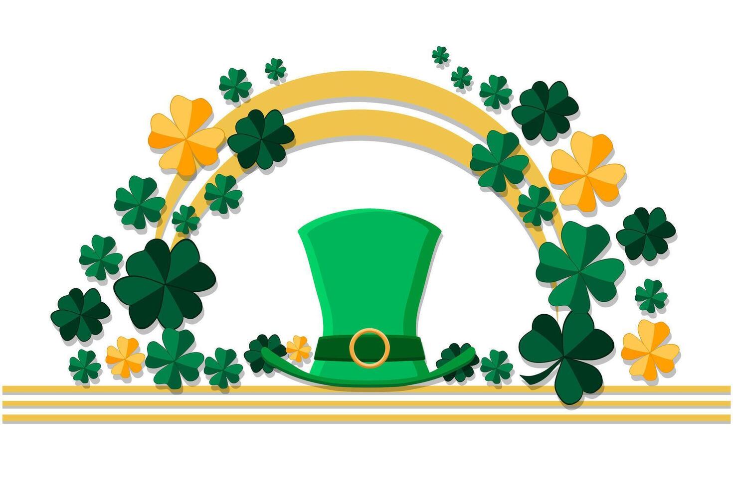 Illustration on theme beautiful shape banner in style paper cut for celebrate holiday patricks day vector