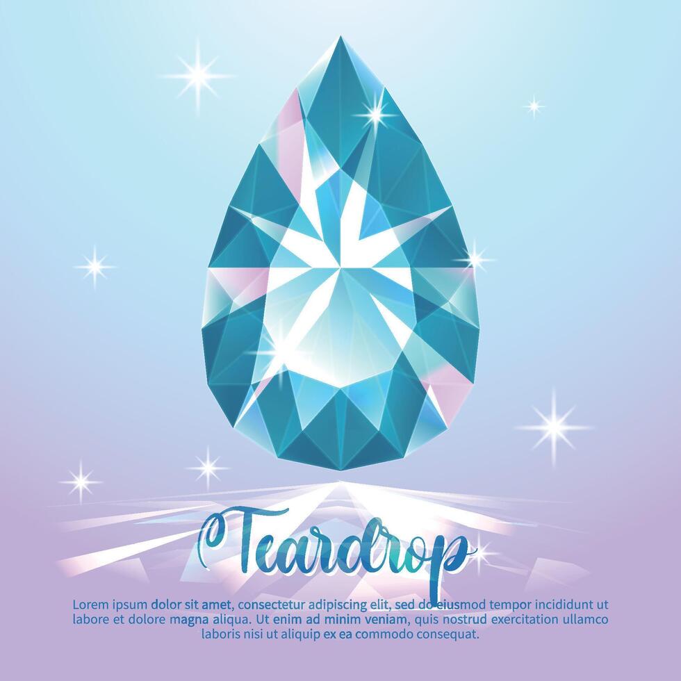 Blue water drop card, suitable for greetings, sales, invitations, posters vector