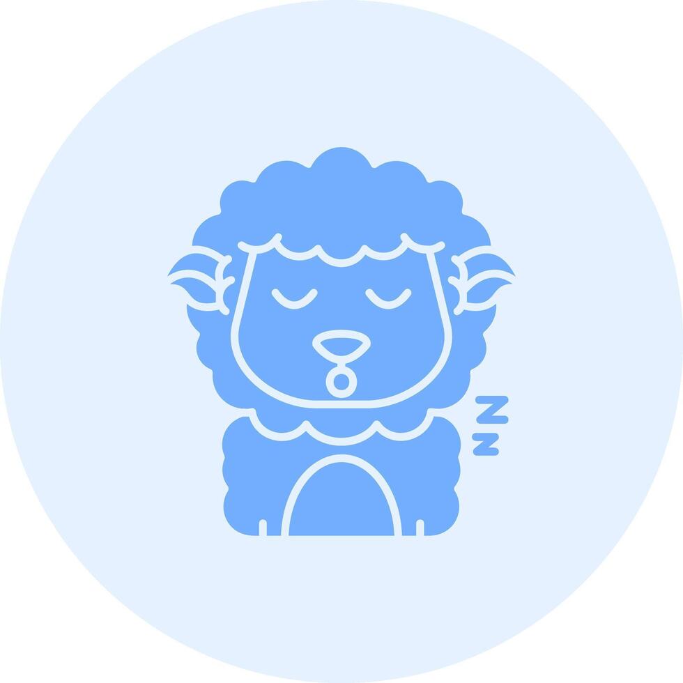 Sleep Solid duo tune Icon vector