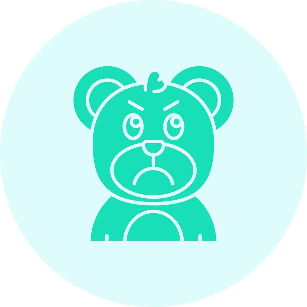 Angry Solid duo tune Icon vector