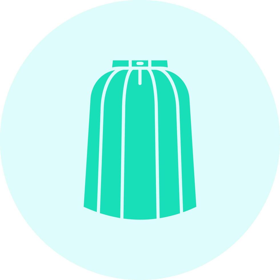 Long skirt Solid duo tune Icon vector