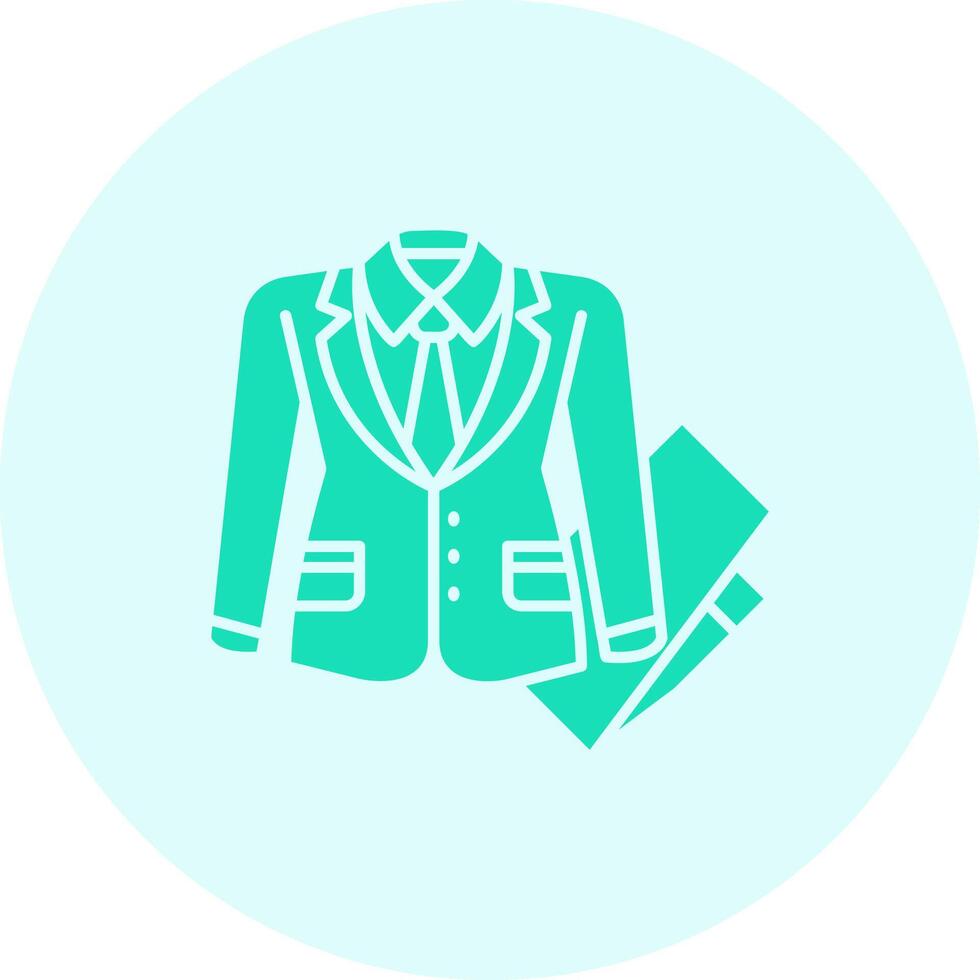 negocio traje sólido dúo melodía icono vector