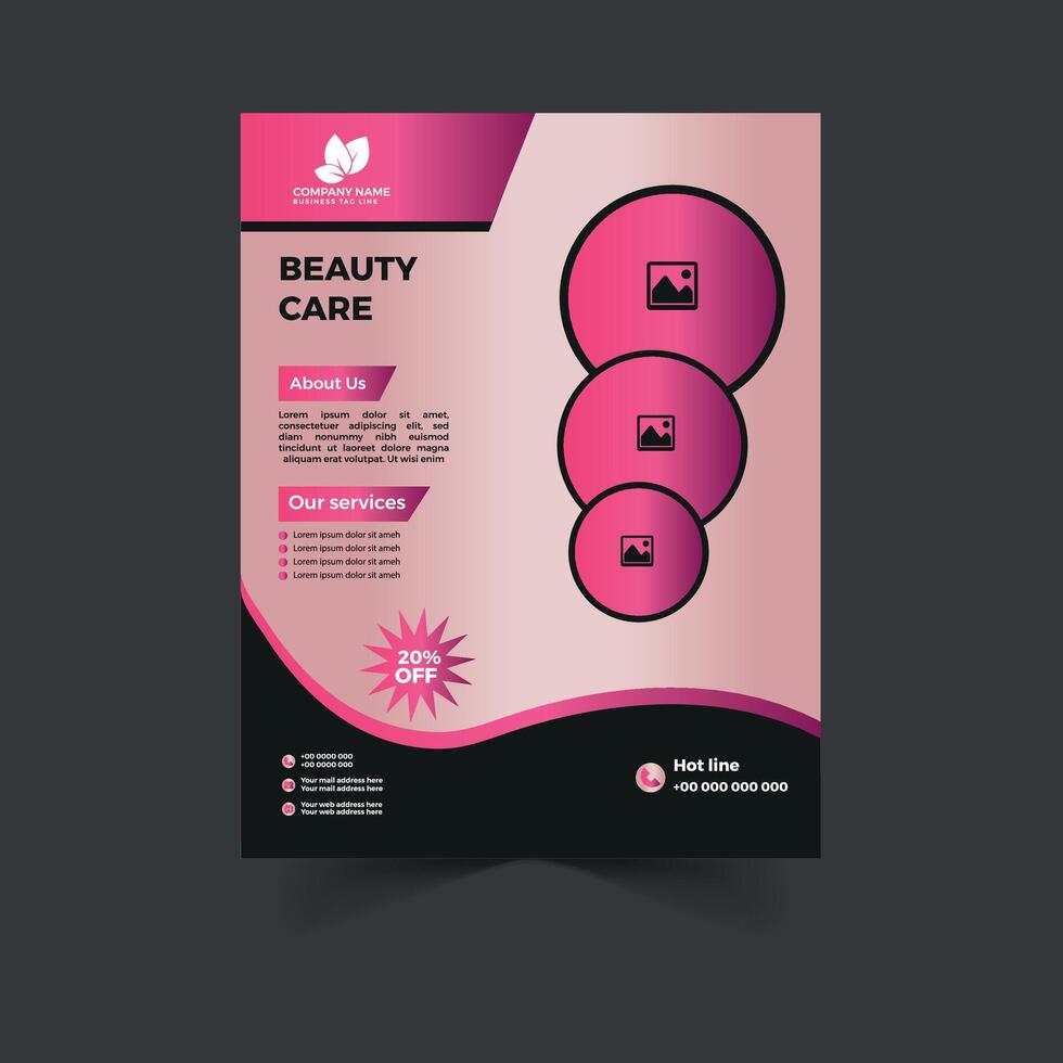 Beauty Flyer template vector