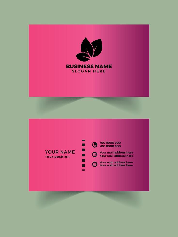 Corporate business card template vector