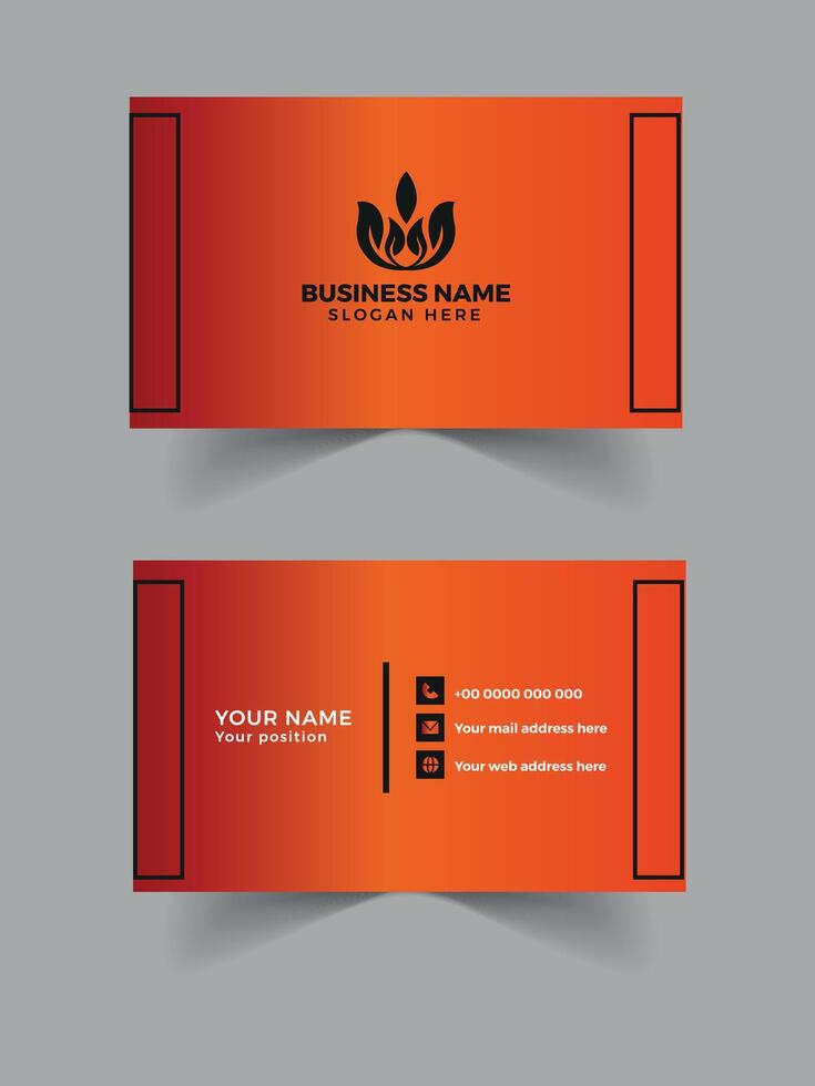 Corporate business card design vector