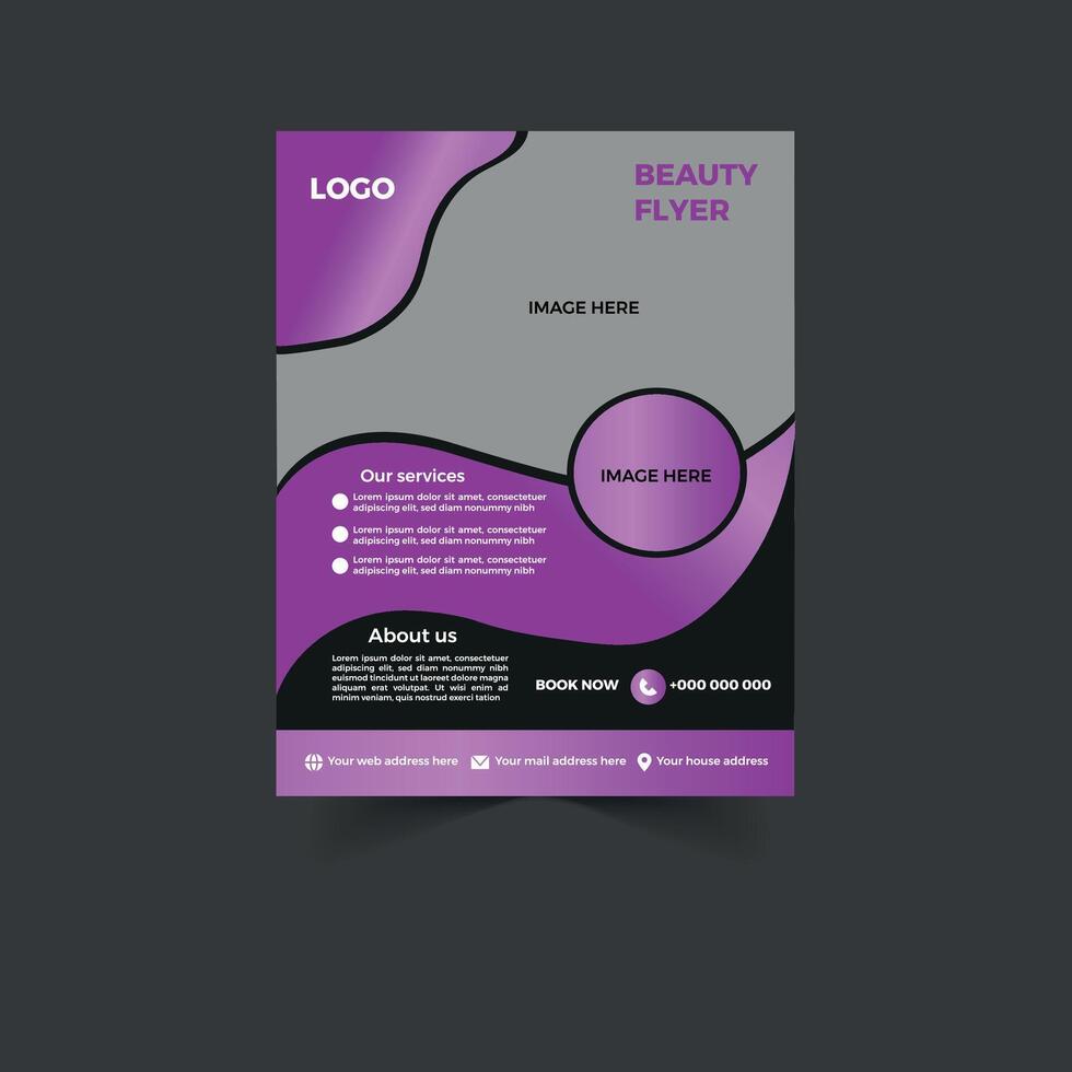 Beauty flyer template vector