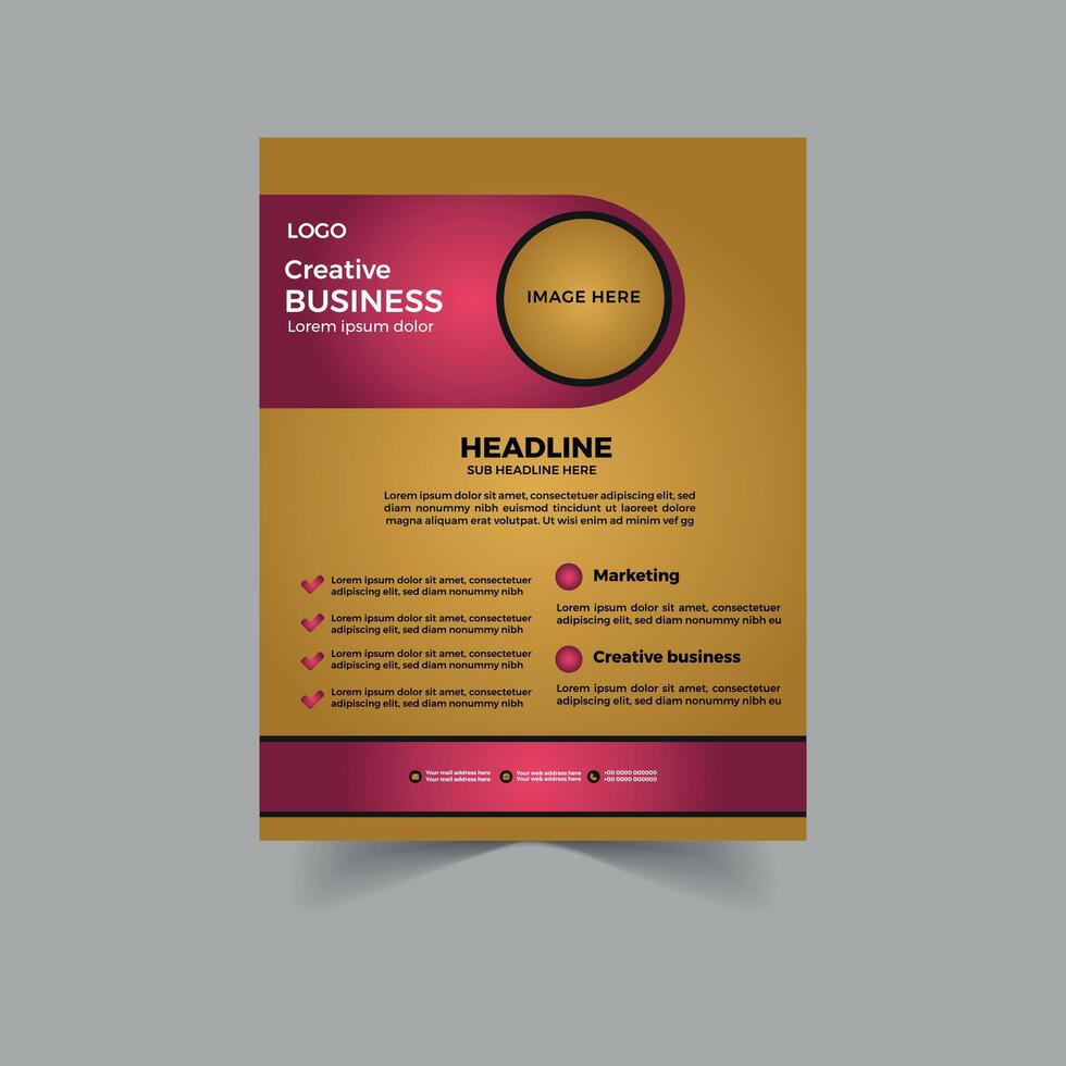 Flyer template design vector