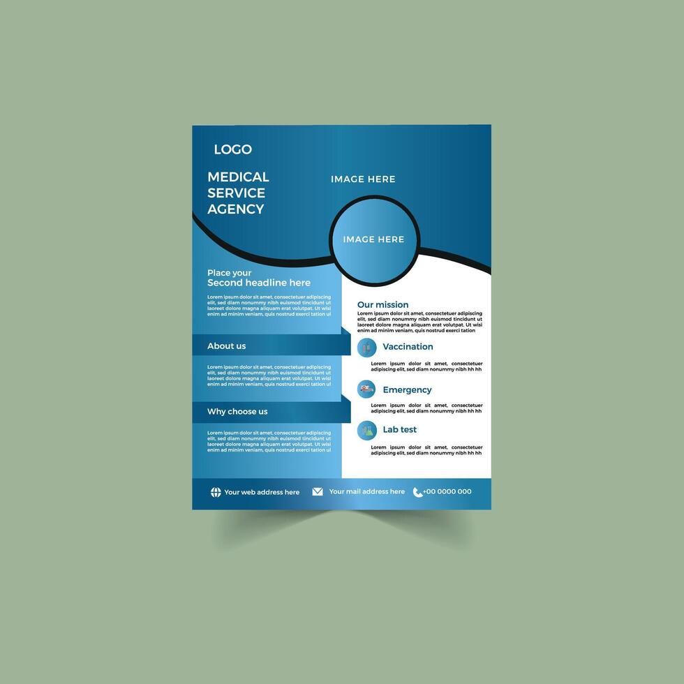 Health flyer template vector