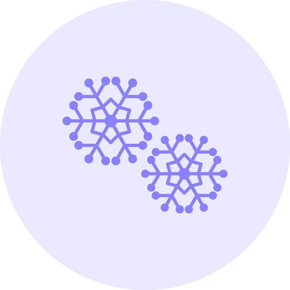 Snowflakes Solid duo tune Icon vector