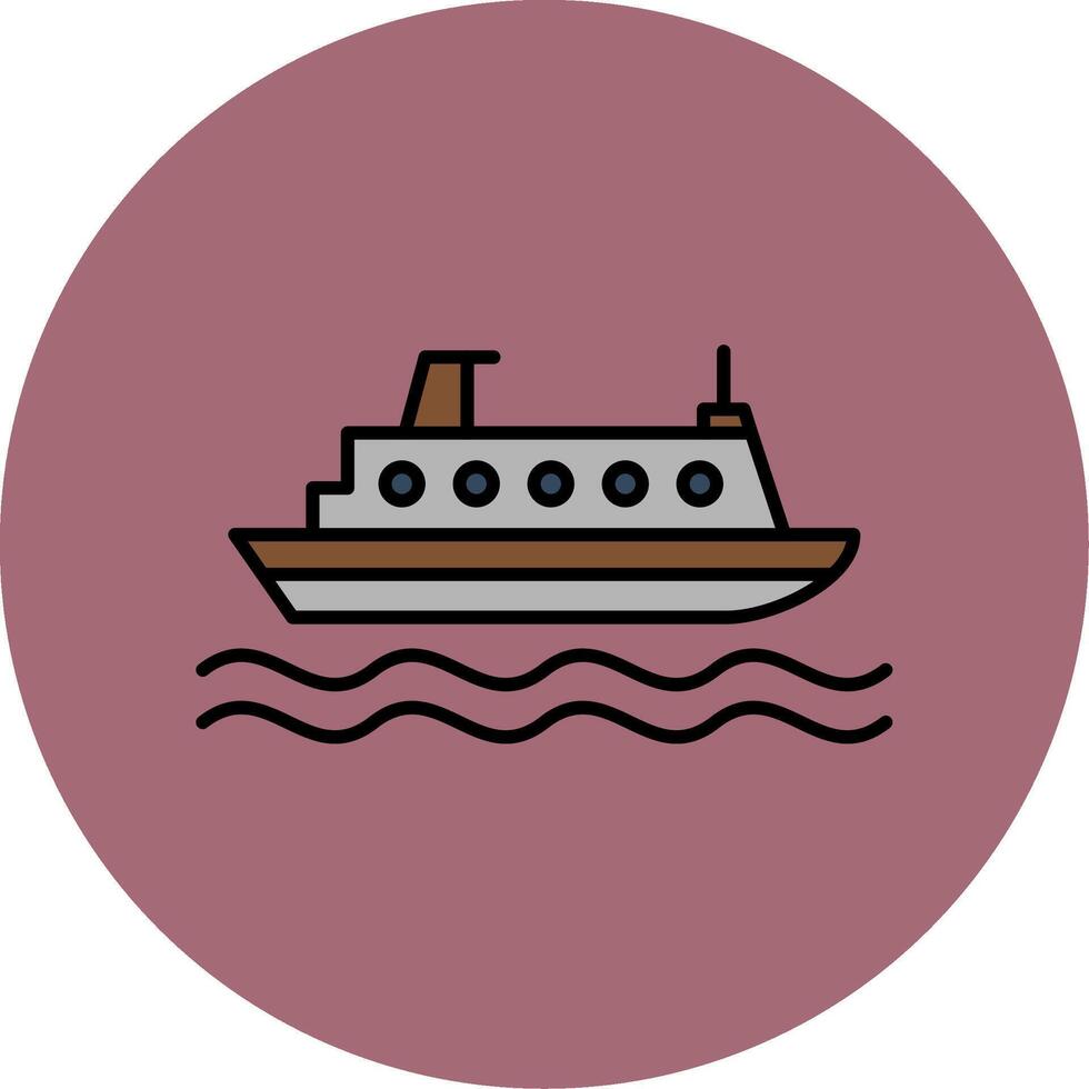 Cruiser Line Filled multicolour Circle Icon vector