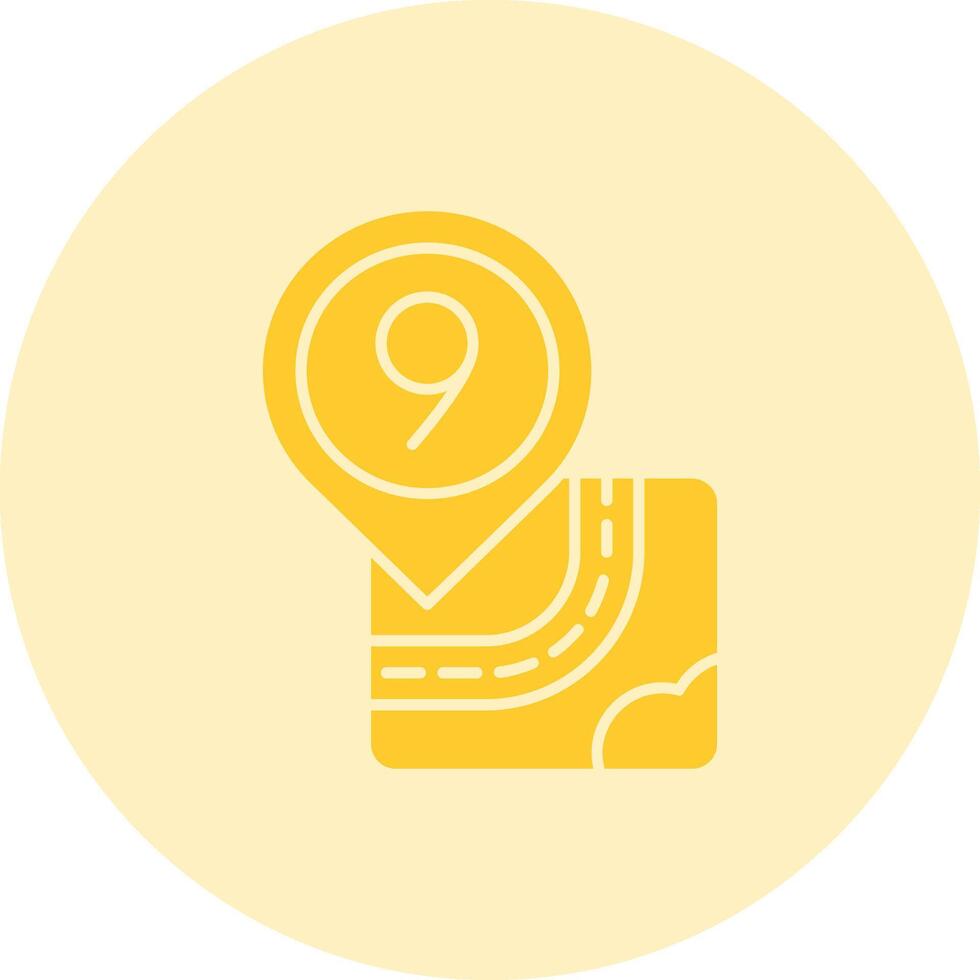Nine Solid duo tune Icon vector