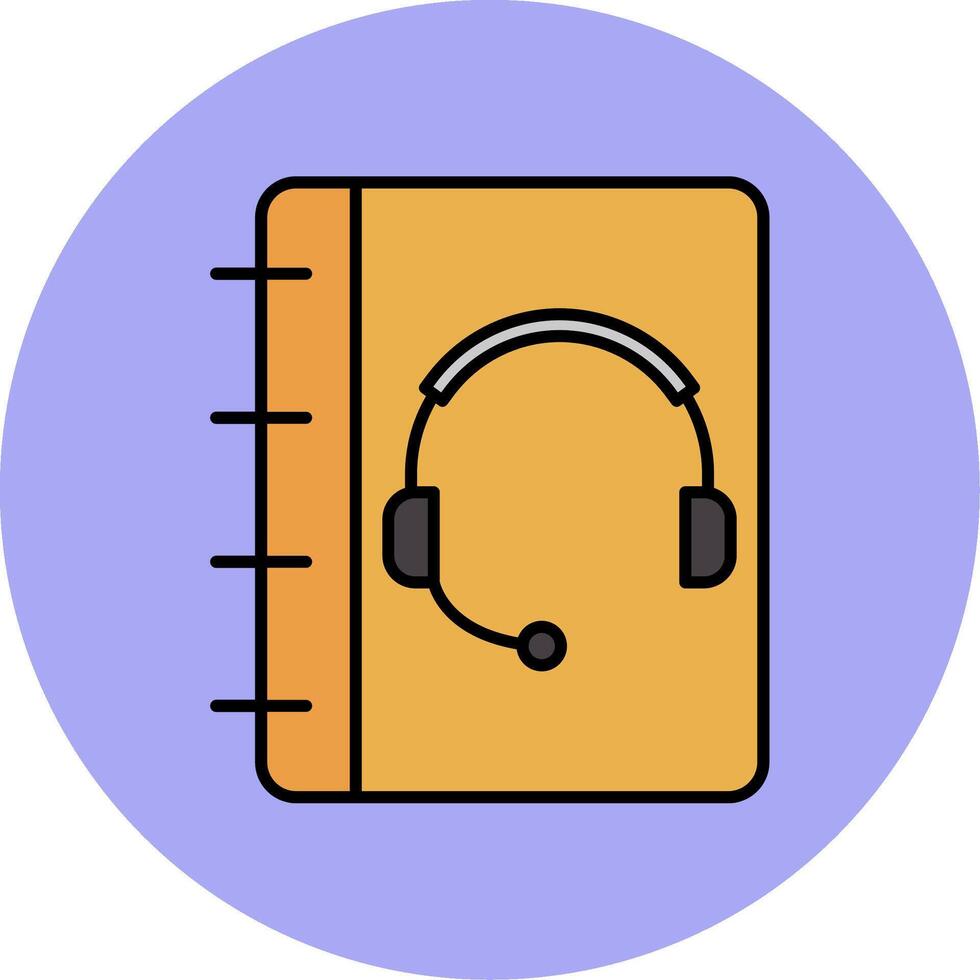 Notebook Support Line Filled multicolour Circle Icon vector