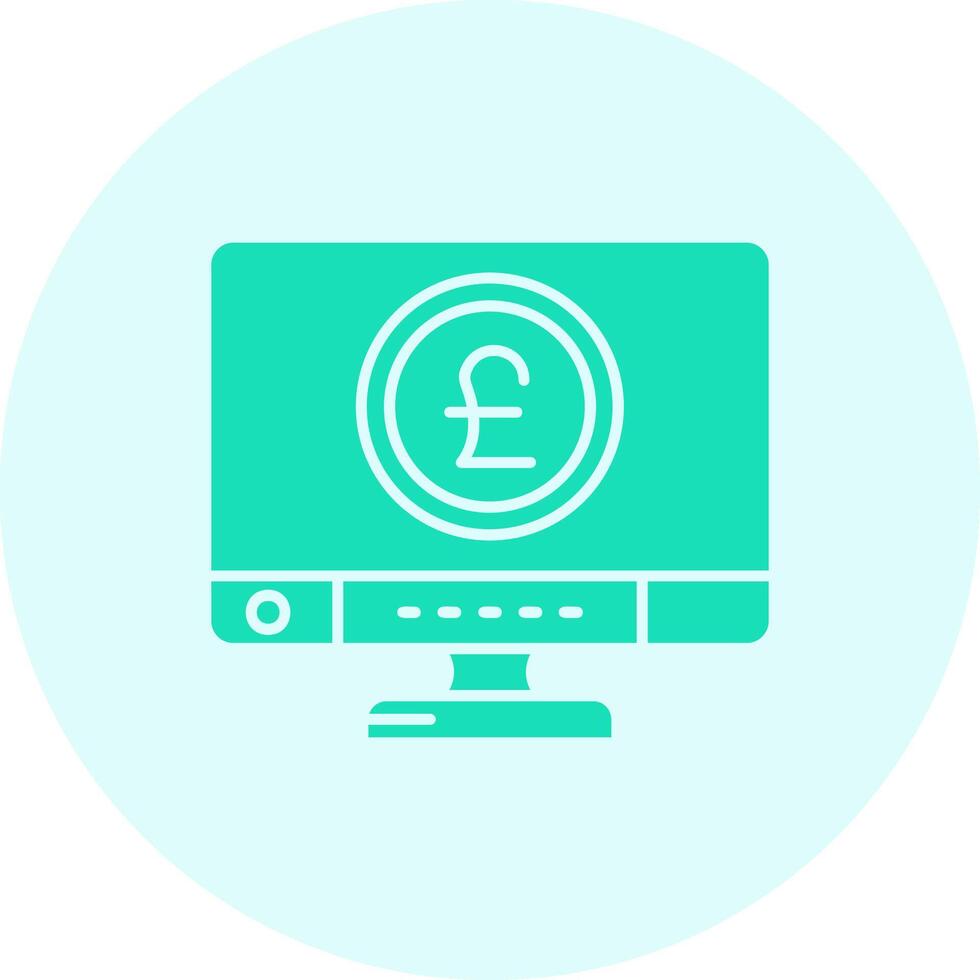 Pound Solid duo tune Icon vector
