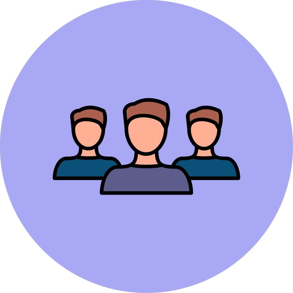 Forum Line Filled multicolour Circle Icon vector