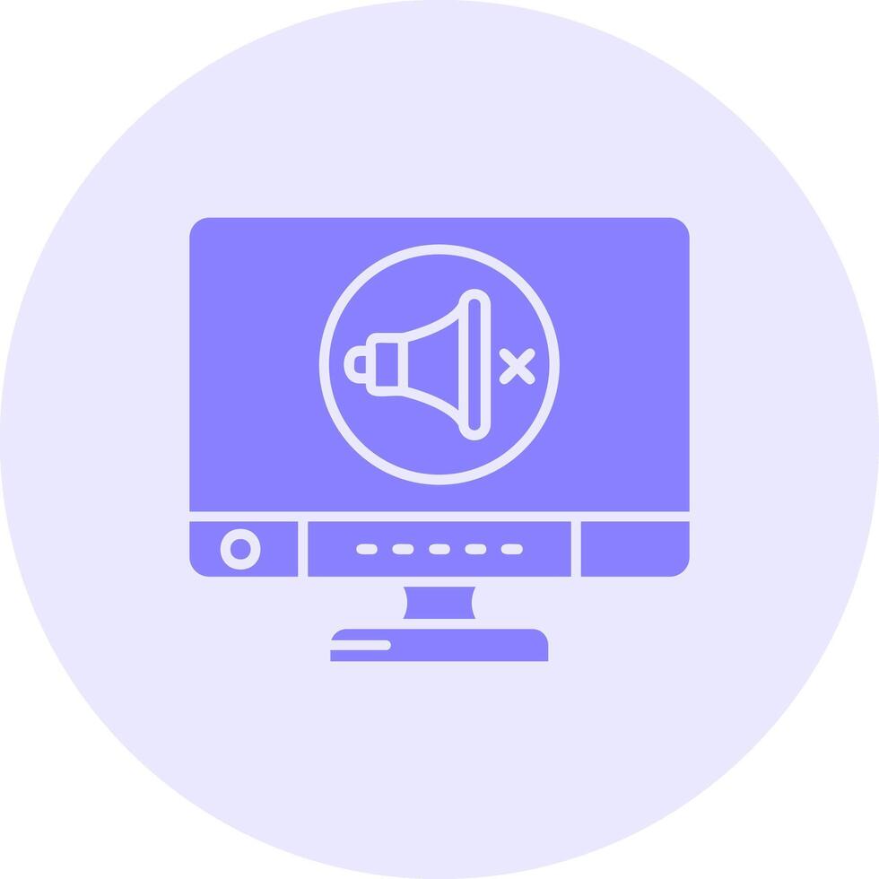 Mute Solid duo tune Icon vector