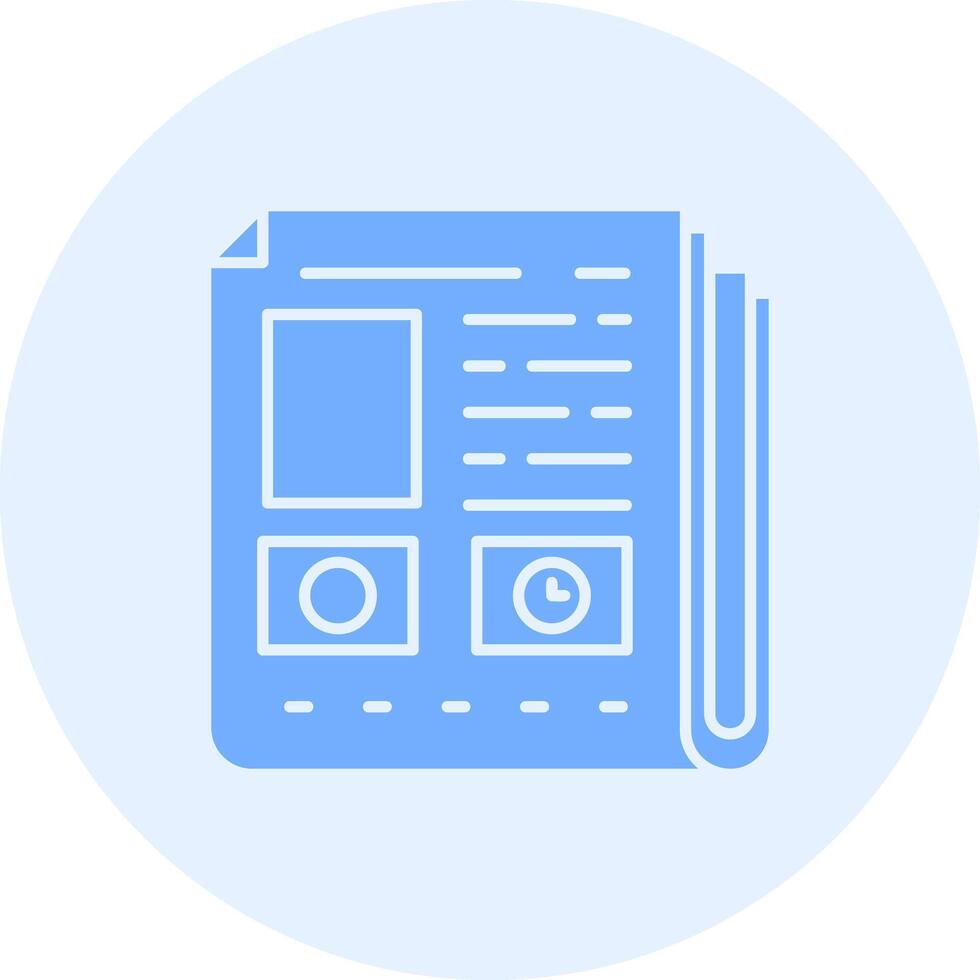 Newspaper Solid duo tune Icon vector