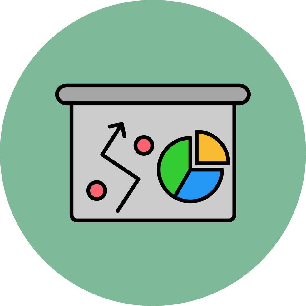 Business Strategy Line Filled multicolour Circle Icon vector