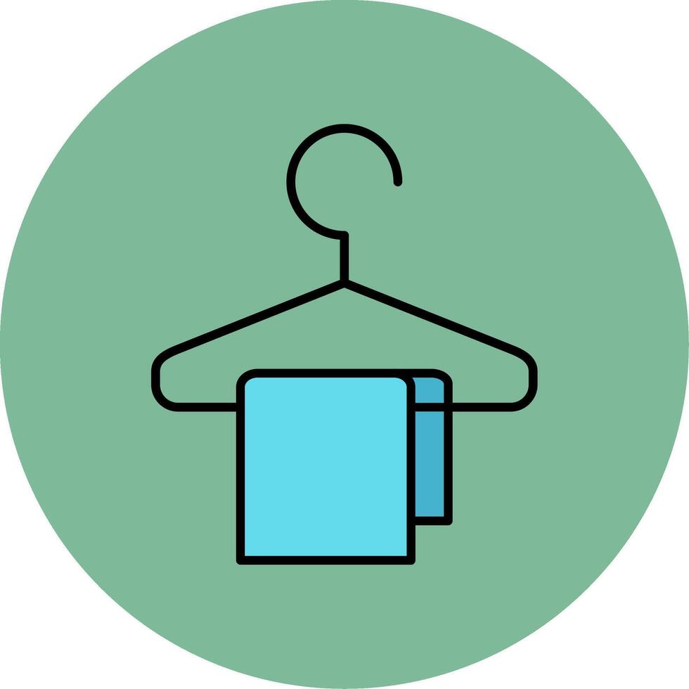 Changing Room Line Filled multicolour Circle Icon vector