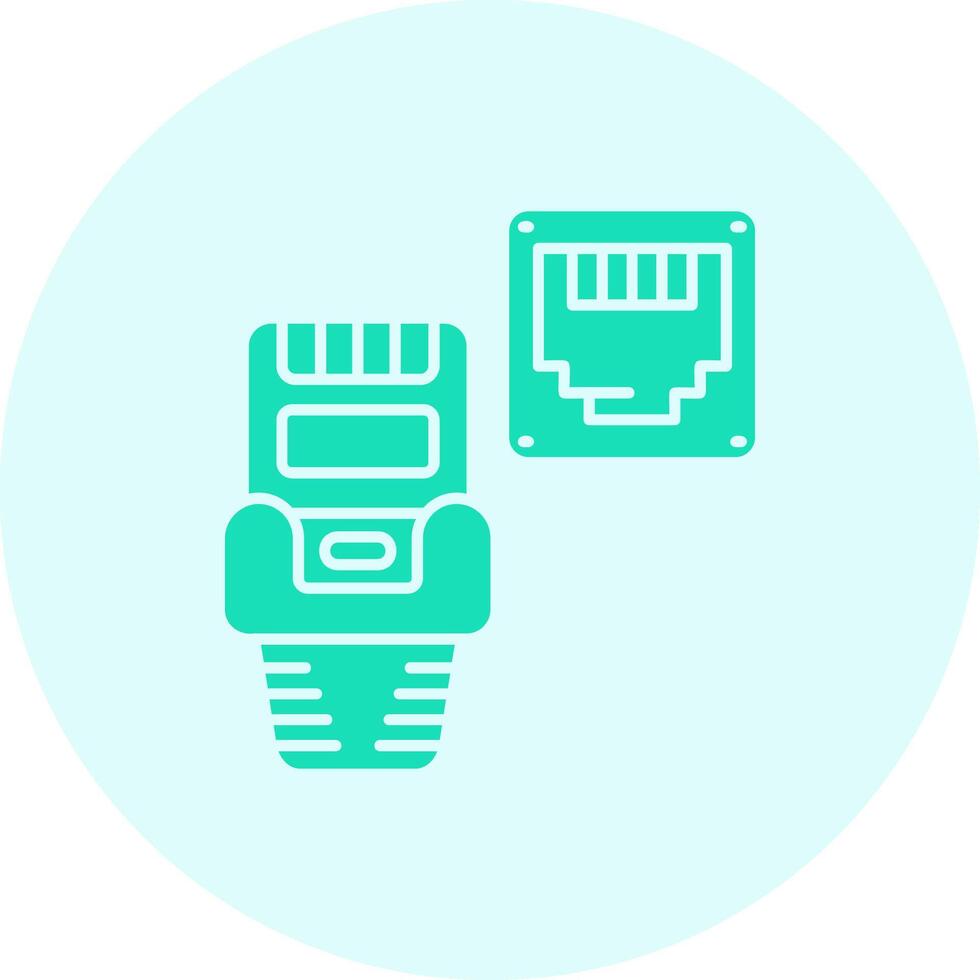 Ethernet Solid duo tune Icon vector