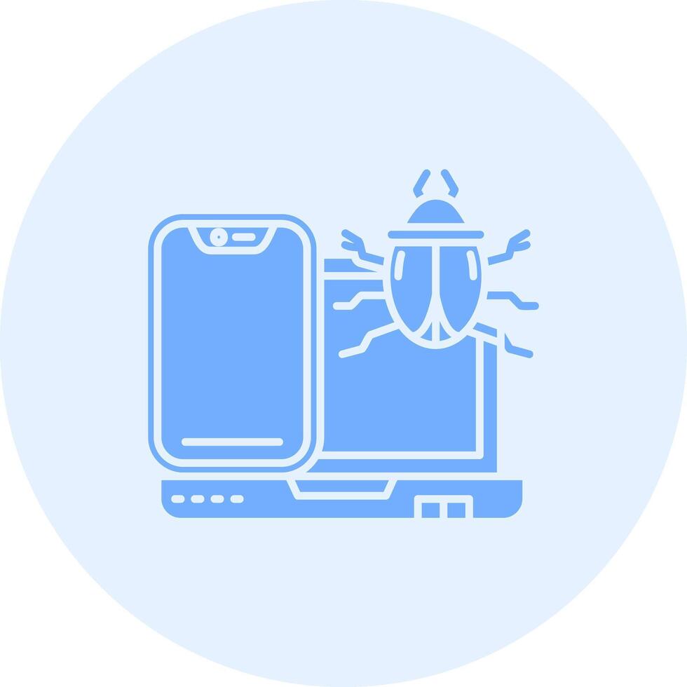 Bug Solid duo tune Icon vector