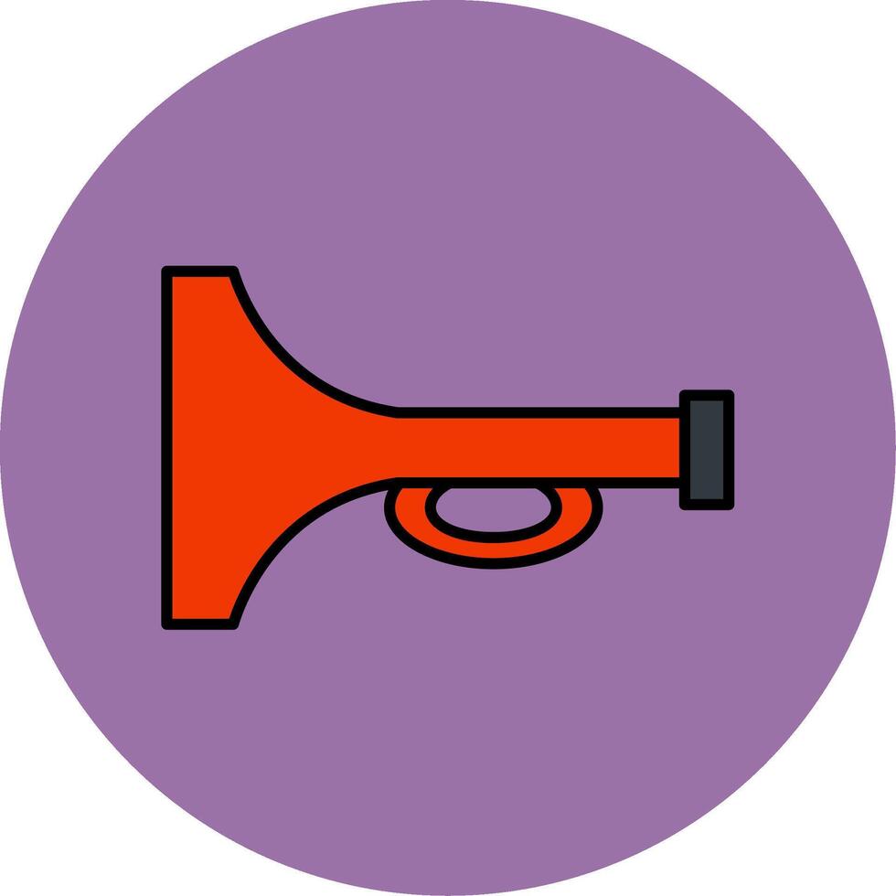 Horn Line Filled multicolour Circle Icon vector