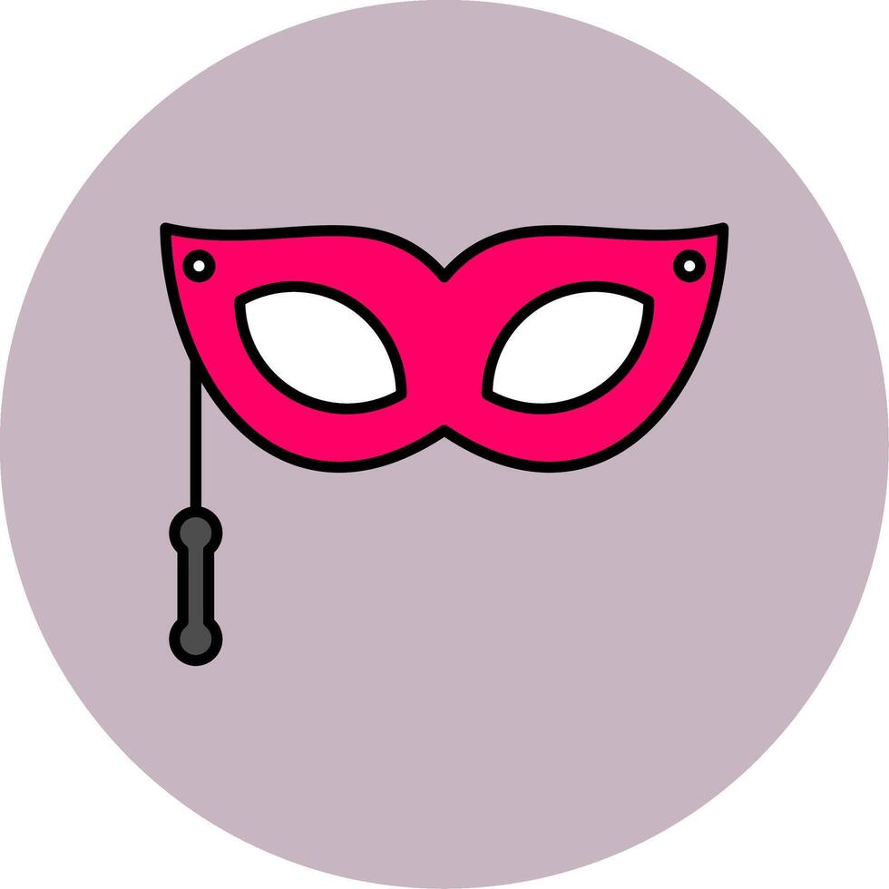 Eye Mask Line Filled multicolour Circle Icon vector