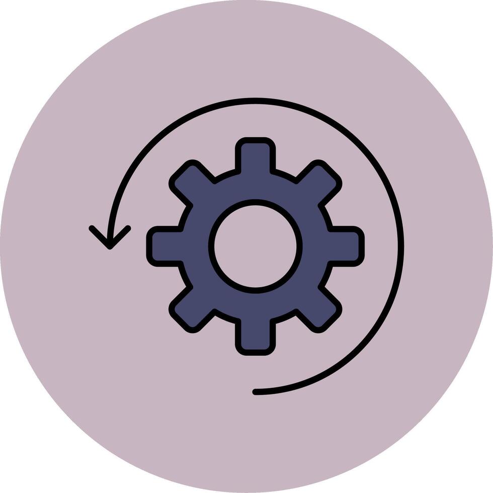 Automate Line Filled multicolour Circle Icon vector