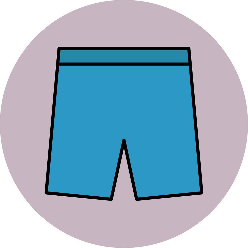 Shorts Line Filled multicolour Circle Icon vector