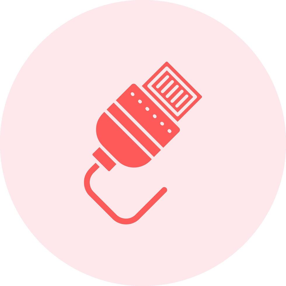 Lightning cable Solid duo tune Icon vector