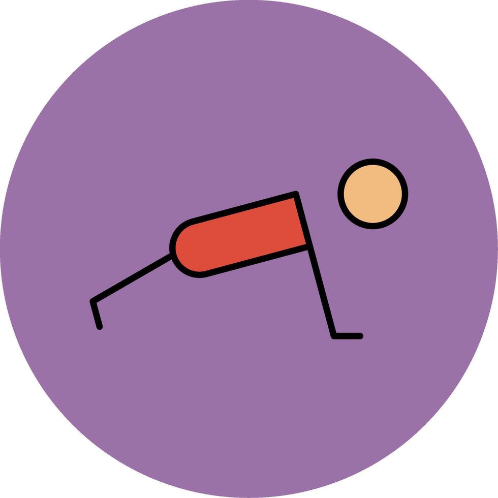 Exercise Line Filled multicolour Circle Icon vector