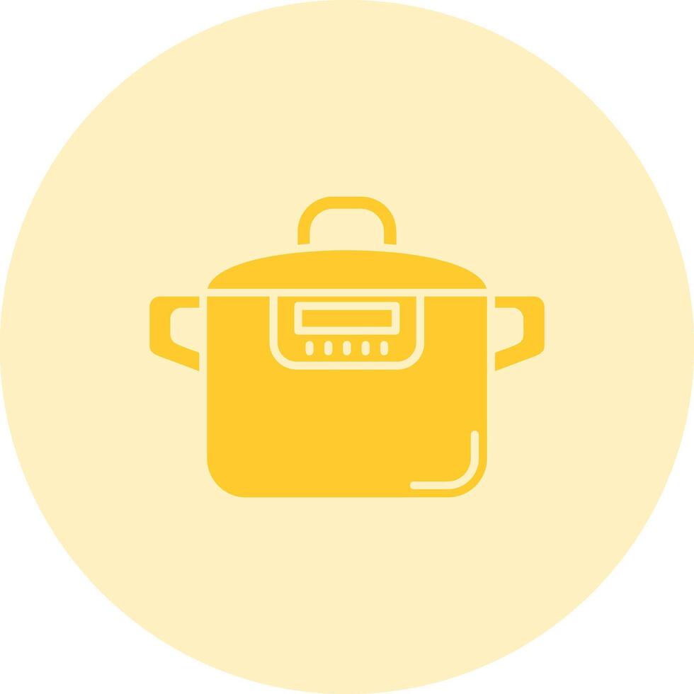 Pressure cooker Solid duo tune Icon vector