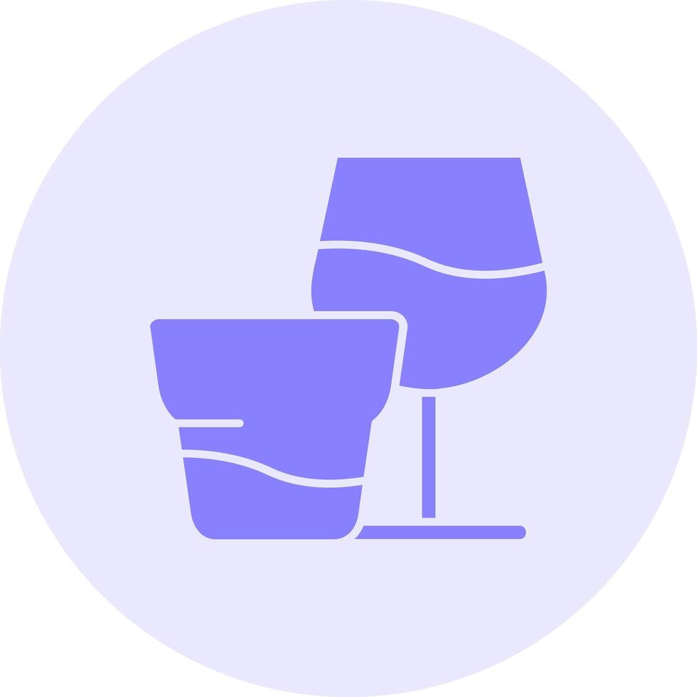 Glass Solid duo tune Icon vector