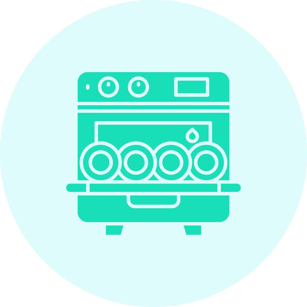 Dishwasher Solid duo tune Icon vector
