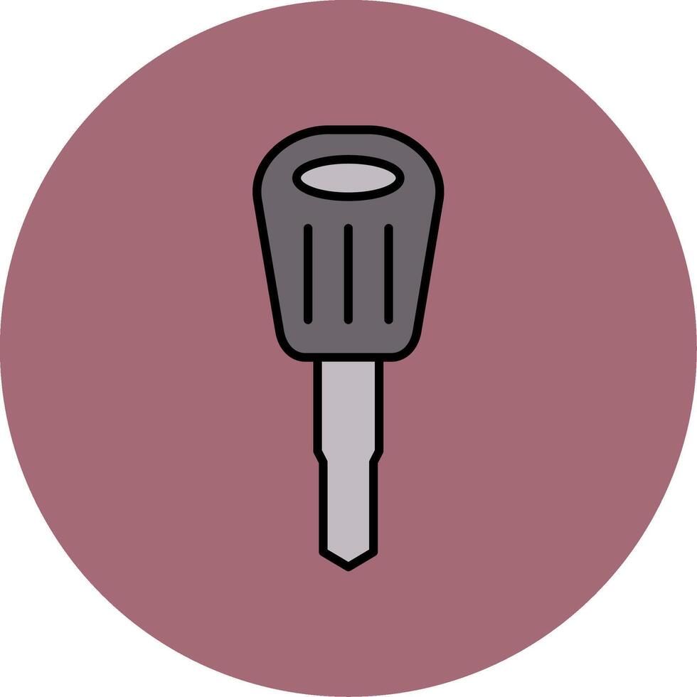 Car Key Line Filled multicolour Circle Icon vector
