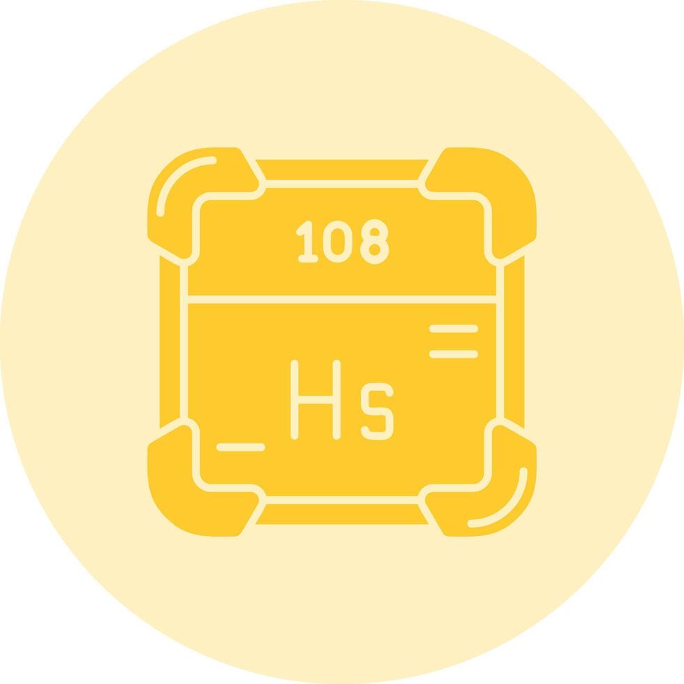 Hassium Solid duo tune Icon vector